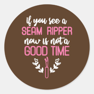 Seam Ripper Funny Quilting Quilting Lover  Classic Round Sticker