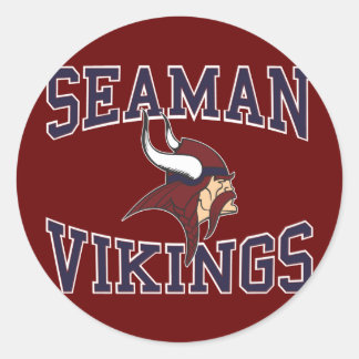 Seaman Vikings Classic Round Sticker