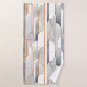 Seamless abstract art deco pattern with texture an bath towel