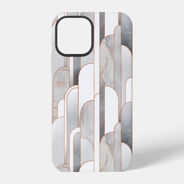 Seamless abstract art deco pattern with texture an iPhone case (Back)