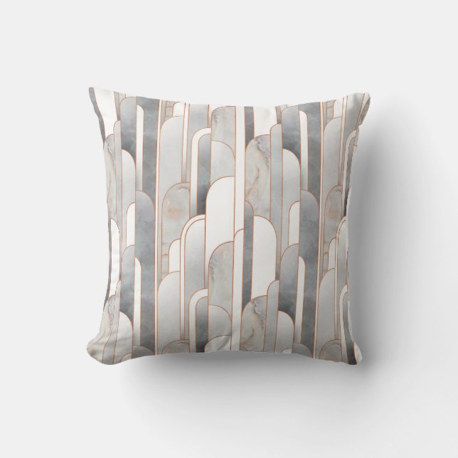 Seamless abstract art deco pattern with texture an throw pillow (Front)