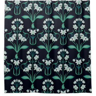 seamless abstract art nouveau floral pattern