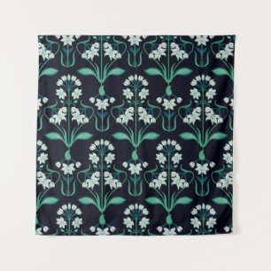 seamless abstract art nouveau floral pattern tapestry