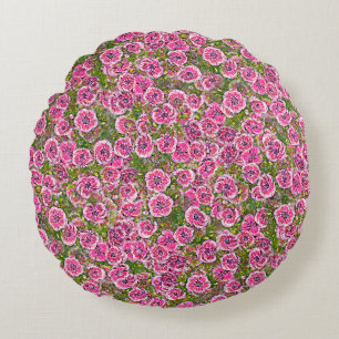 seamless abstract background. factory textile flow round pillow
