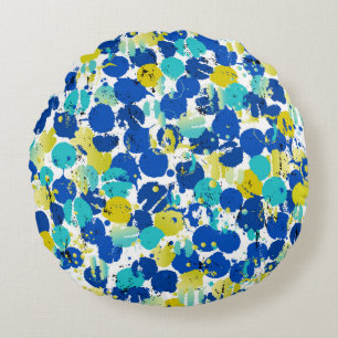 seamless abstract background pattern, with splashe round pillow