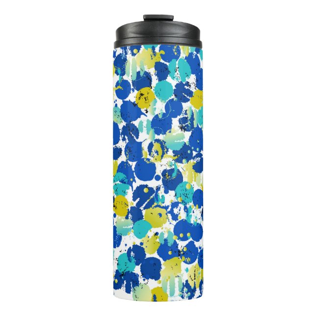 seamless abstract background pattern, with splashe thermal tumbler (Front)