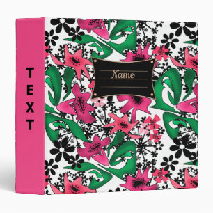 Seamless abstract cartoon cute flowers floral patt binder