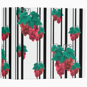 Seamless abstract cartoon grape fruit striped line binder