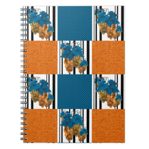 Seamless abstract cartoon grape fruit striped line notebook