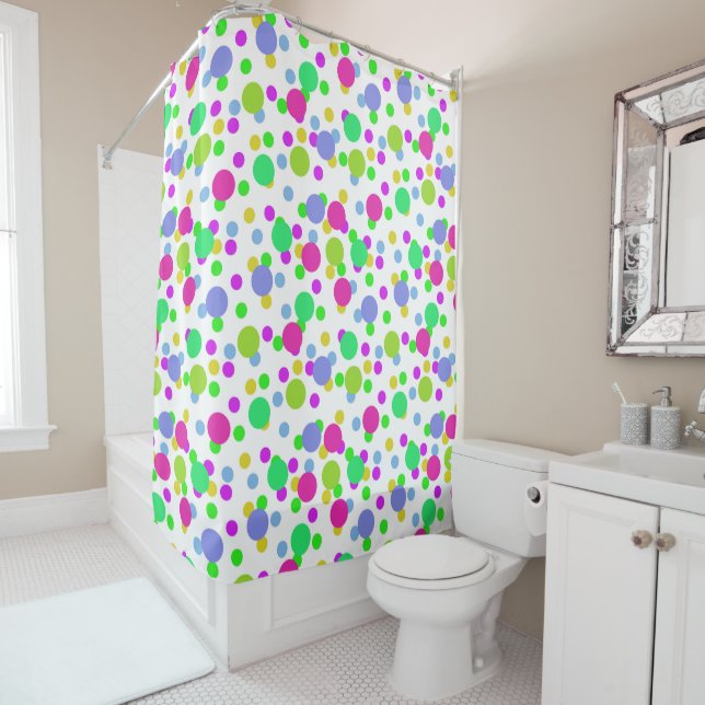 Seamless abstract circles fun confetti dots bright (In Situ)