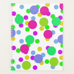 Seamless abstract circles round dots confetti brig planner