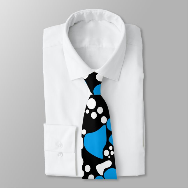 Seamless abstract dots spots modern circles splatt tie (Tied)