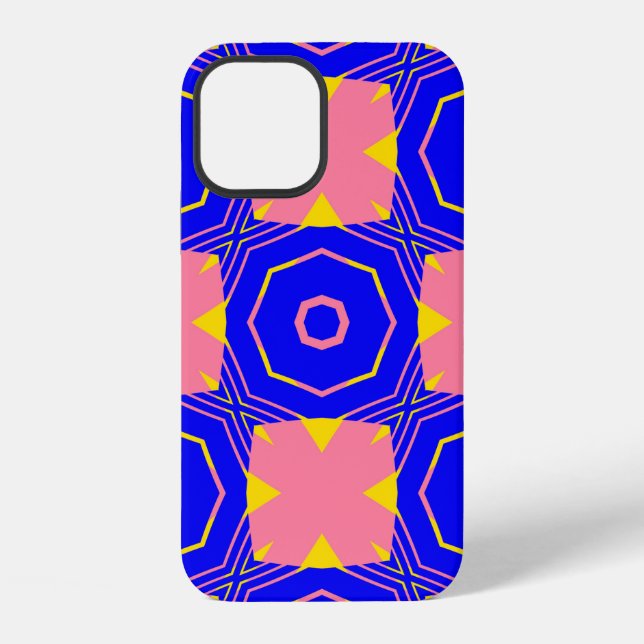 Seamless abstract geometric floral patternabstract iPhone case (Back)