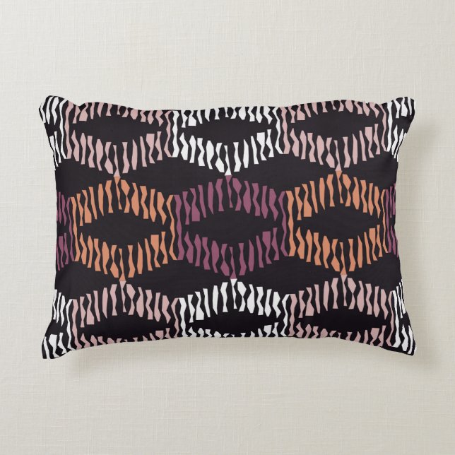 Seamless abstract geometric pattern. Strips. Mosai Accent Pillow (Front)