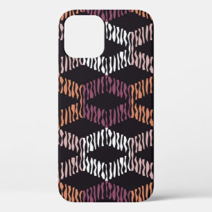 Seamless abstract geometric pattern. Strips. Mosai iPhone 12 Case