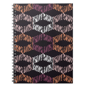 Seamless abstract geometric pattern. Strips. Mosai Notebook