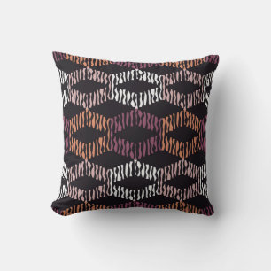 Seamless abstract geometric pattern. Strips. Mosai Throw Pillow