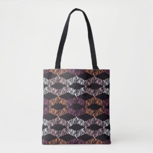Seamless abstract geometric pattern. Strips. Mosai Tote Bag