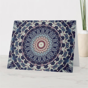 Seamless abstract geometrical round circle mandala card