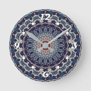 Seamless abstract geometrical round circle mandala clock