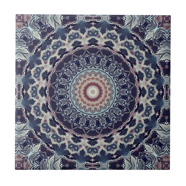 Seamless abstract geometrical round circle mandala tile (Front)