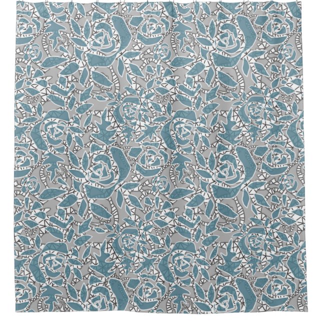 Seamless abstract lace romantic retro vintage blue (Front)