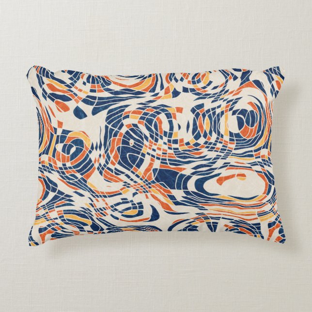 Seamless abstract line geo pattern. High quality i Accent Pillow (Front)