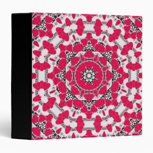 Seamless abstract mandala hearts bright round orna binder