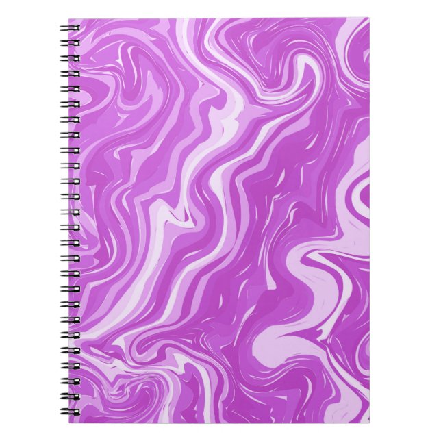 Seamless Abstract Marble Pink Pattern Notebook (Front)