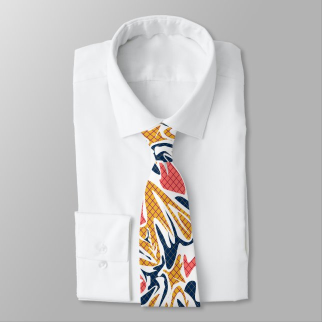 Seamless abstract modern brush stroke multicolor d tie (Tied)