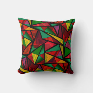 Seamless abstract modern geometrical shapes triang throw pillow