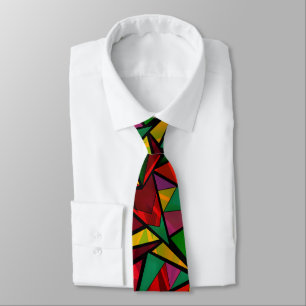 Seamless abstract modern geometrical shapes triang tie