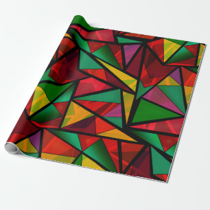 Seamless abstract modern geometrical shapes triang wrapping paper