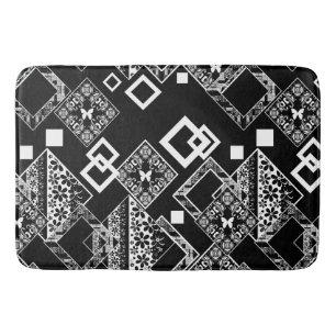 Seamless abstract modern ornamental decor pattern bath mat