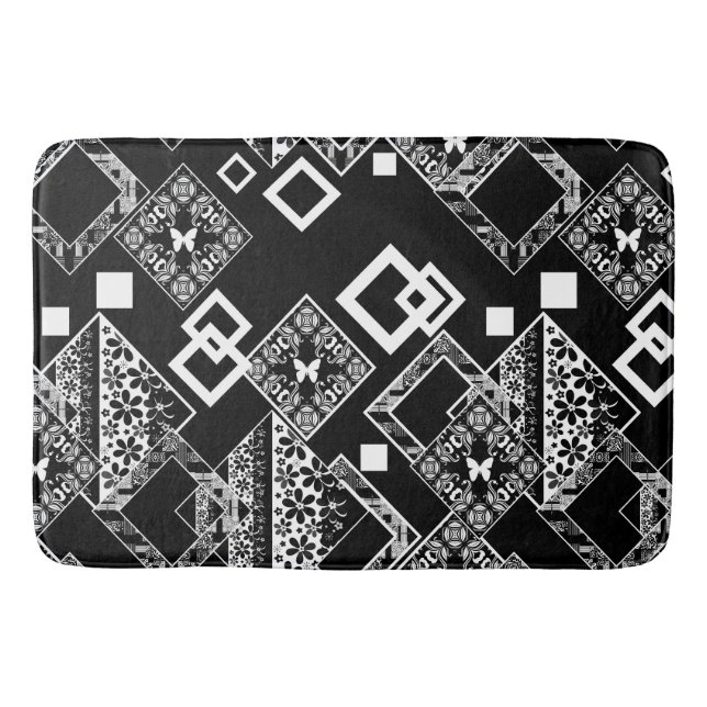 Seamless abstract modern ornamental decor pattern bath mat (Front)