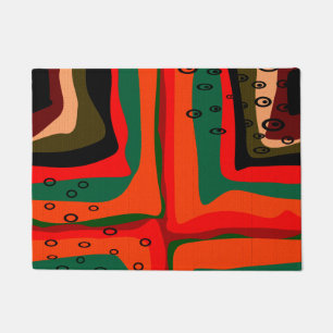 Seamless abstract modern retro colours pattern ora doormat