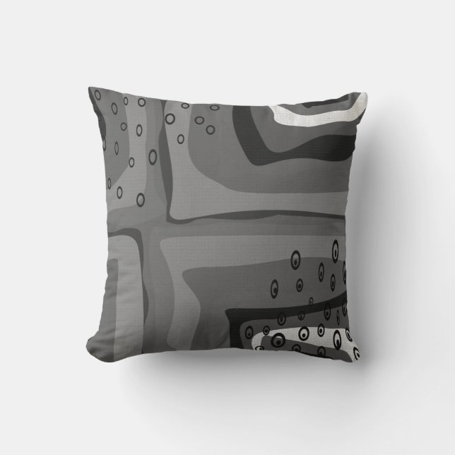 Seamless abstract modern retro colours pattern ora throw pillow (Front)