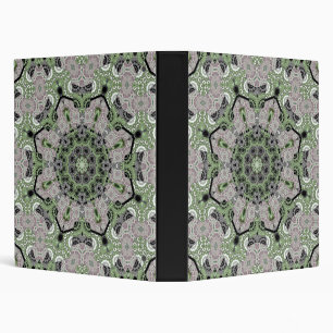 Seamless abstract ornamental grey green black deco binder