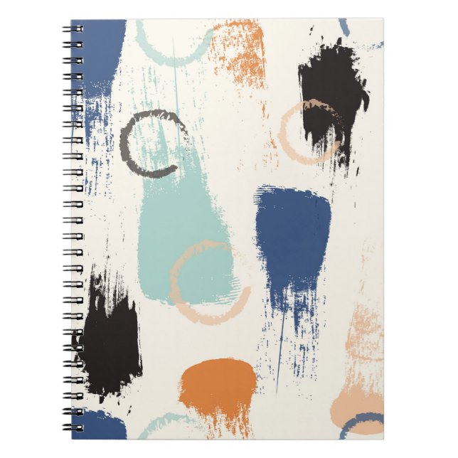 Seamless abstract pastel brush strokes pattern bac notebook (Front)