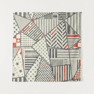 Seamless abstract patchwork in retro colors. Endle Tapestry