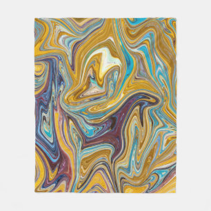 Seamless abstract pattern fleece blanket