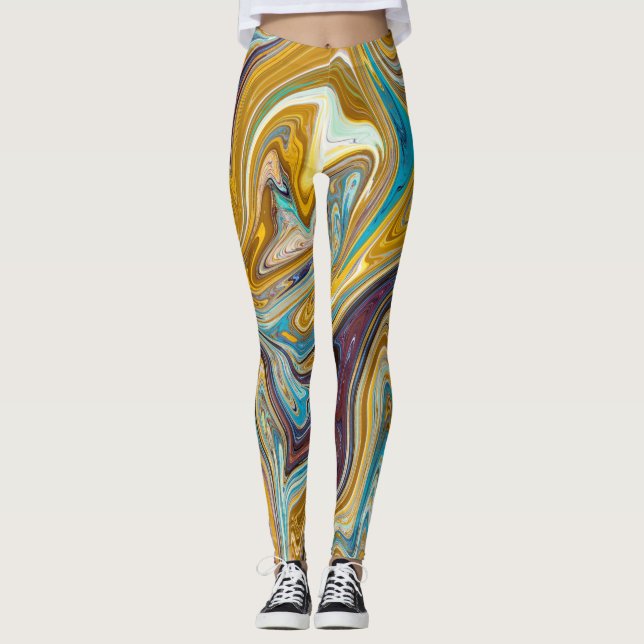 Seamless abstract pattern leggings (Front)