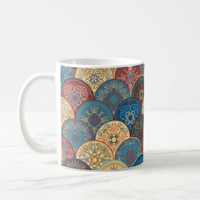 Seamless abstract pattern of trendy coloured abstr coffee mug (Left)