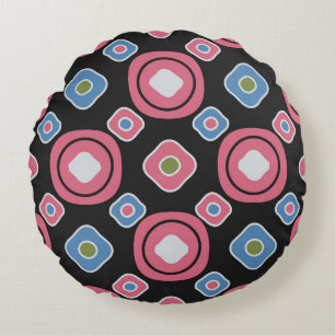 Seamless abstract pattern with the image of oval g round pillow