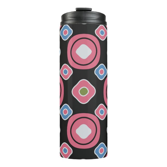 Seamless abstract pattern with the image of oval g thermal tumbler (Front)