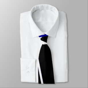 Seamless Abstract Royal Blue and White Lines Tie