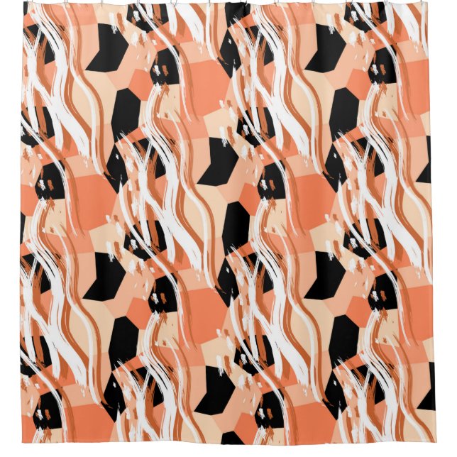 Seamless abstract trendy pattern with peach (Front)