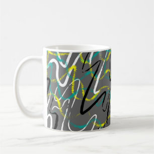 Seamless abstract urban backdrop with grunge wave coffee mug