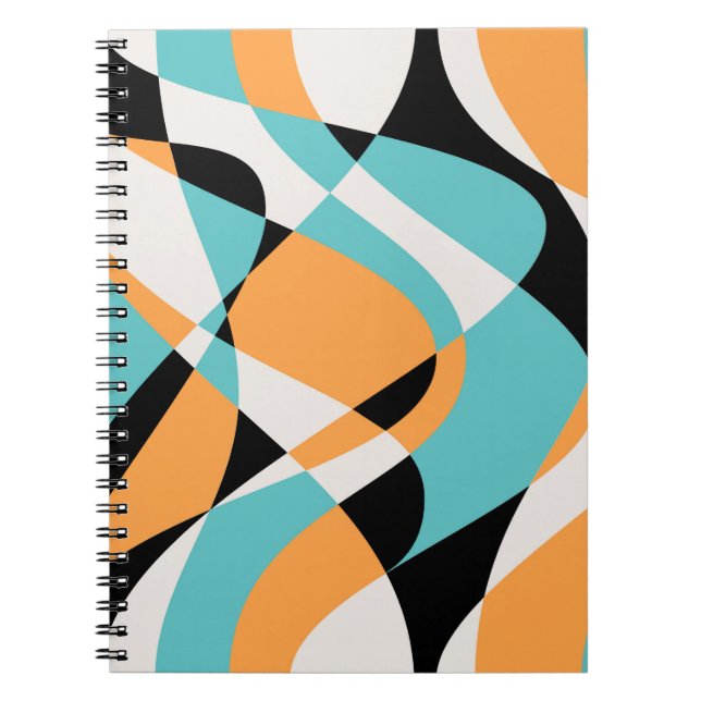 Seamless abstract waves pattern. Gorgeous seamless Notebook (Front)
