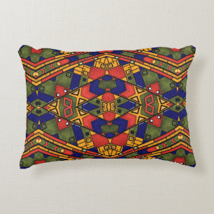 Seamless african ethno traditional texture pattern accent pillow